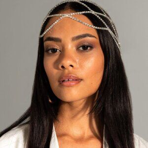12th tribe, Ida Silver Rhinestone Headpiece NWT OS